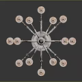 Elegant Crystal Chandelier with Ornate Design and Multiple Decorative Arms for Luxury Interior Decoration