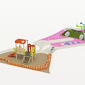 Colorful Outdoor Playground Equipment With Slide Climbing Frame Sandpit And Tunnels
