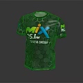Colorful Hexagon Pattern T shirt With Mix 95.1 FM The New Expression Design