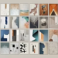 Collection of Various Style Decorative Wall Art with Colorful Abstract Designs