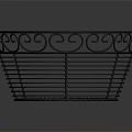 Decorative Metal Wire Storage Basket With Curved Scroll Design And Oval Shape