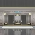 Modern Pergola Design With Wooden Lattice Ceiling Lighting And Decorative Wall Panels