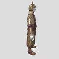 Ancient Golden Traditional Warrior Armor Historical Military Weapon With Decorative Metal Plates