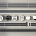Different Styles Of Air Conditioner Vents Including Linear And Circular Grille Designs