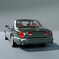 Dark Green Bentley Luxury Sedan With Classic Design And Silver Alloy Wheels