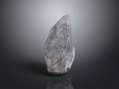 Natural Stone And Wood With Textured Surface And Shiny Reflection On Dark Background 3d model