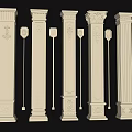 Classical Architectural Columns Featuring Various Decorative Capitals Bases And Ornament Details