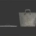 Durable Metal Bucket With Two Handles And Matching Lid For Daily Household Use