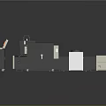 Modern printer laser printer bill printer dot matrix printer 3d model