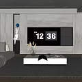 Modern Living Room Interior With White Sofa Coffee Table Gray Rug And TV