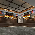 Traditional Chinese Style Haidaige Yintang Lobby With Reception Desk And Landscape Paintings