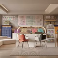 Stylish Cozy Beauty Nail Salon Interior With Complete Nail Polish Displays And Comfortable Rest Area