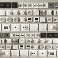 Various Modern Switch Panels With Different Designs And Colors For Home Use 3d model