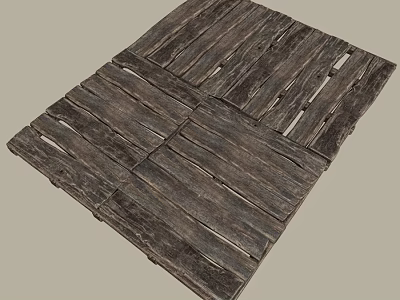 Vintage Wooden Planks Home Decor Ornament Combination With Natural Texture And Rustic Design 3d model