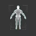 Captain America Game Movie Character 3D Model in Red White Blue Uniform Standing Pose
