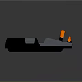 Professional Control Device With Black Gray Body And Orange Knobs Buttons