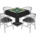 Modern Mahjong Table and Chair Mahjong Table Automatic Mahjong Machine 3d model