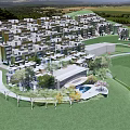 Well Planned Townhouses Community With Expansive Green Areas And Scenic Natural Views