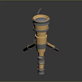 Gold And Silver Telescope Equipment With Tripod Stand Chain And Circular Plate