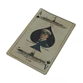 Vintage Ace of Spades Playing Card Featuring Naval Officer And Ship Art LUSO