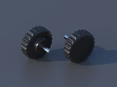 Durable Industrial Hardware Tools Black Gears With Metal Shafts For Machinery Use 3d model