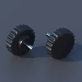 Durable Industrial Hardware Tools Black Gears With Metal Shafts For Machinery Use