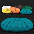 Pillow Pillow Velvet Color Round 3d model