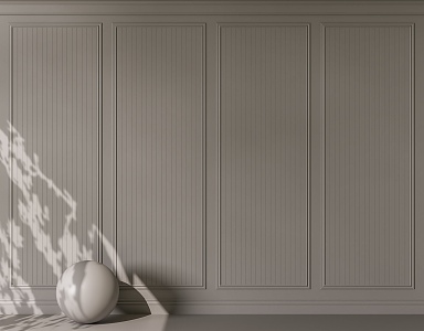 Jane Europe plaster line wall panel 3d model