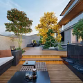 Modern Detached Villa Exterior Design With Garden Greenery Parking Space And Balcony