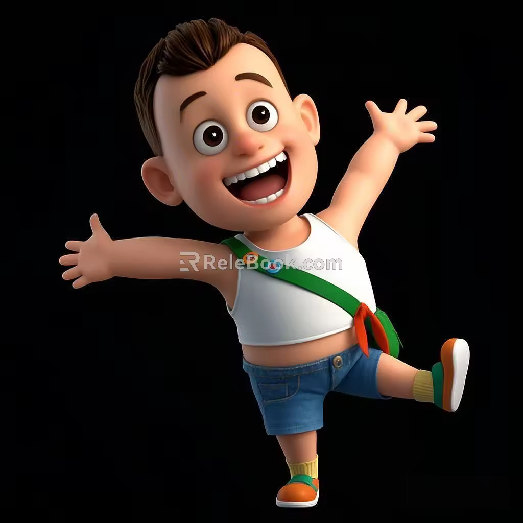 When the bald head strong was a child 3d model