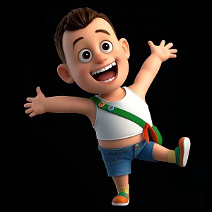 When the bald head strong was a child 3d model