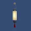 Traditional Lantern Style Wall Lamp With White Shade Red Tassel And Soft Glow