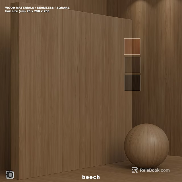 Wooden Components Interior Design Elements With Wall Panel Color Swatches And Sphere 3d model 