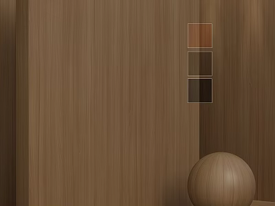 Wooden Components Interior Design Elements With Wall Panel Color Swatches And Sphere 3d model