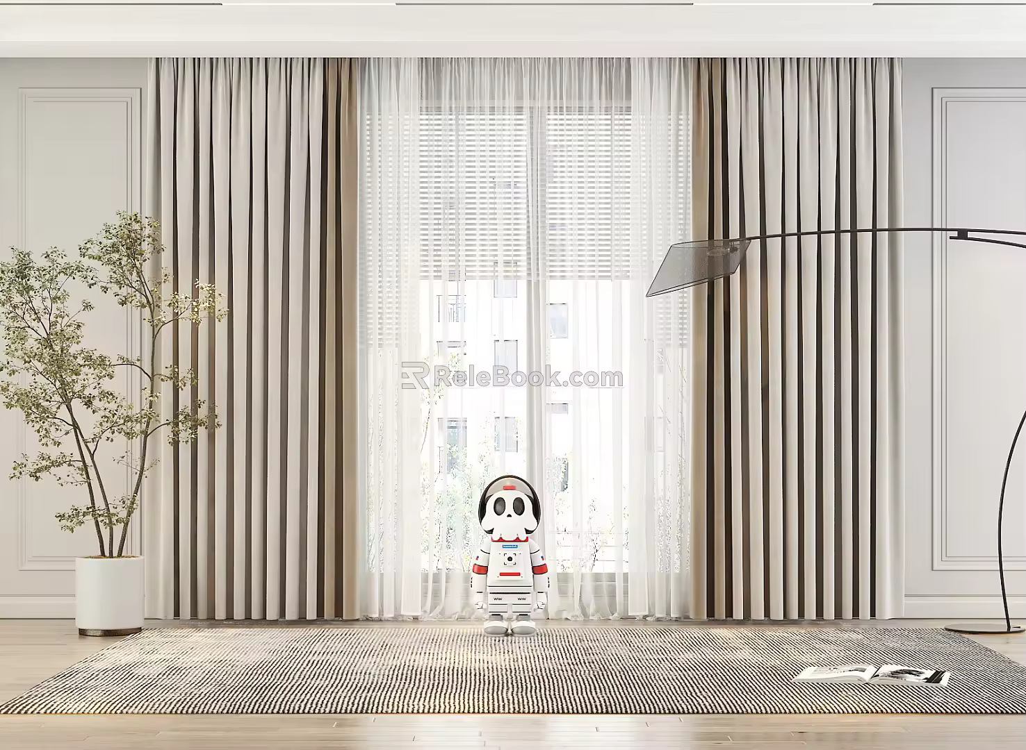 Modern Curtains 3d model