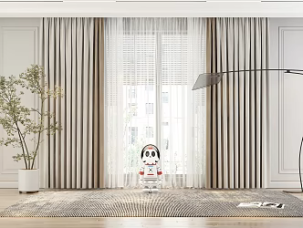 Modern Curtains 3d model