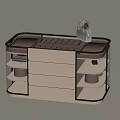Modern Jewelry Cabinet With Transparent Panels And White Drawers For Storage