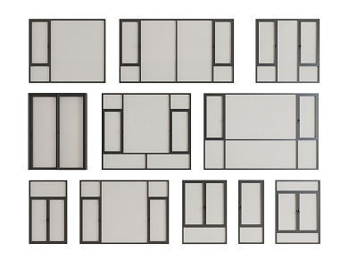 Modern casement window aluminum alloy window floor-to-ceiling window sliding window door and window bay window broken bridge aluminum window model