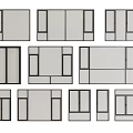 Modern casement window aluminum alloy window floor-to-ceiling window sliding window door and window bay window broken bridge aluminum window 3d model