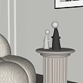 Modern Cream Style Table Lamp Cream Table Lamp 3d model