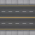 Road Facilities Featuring Straight Lanes Curved Sections And Striped Pedestrian Tiles