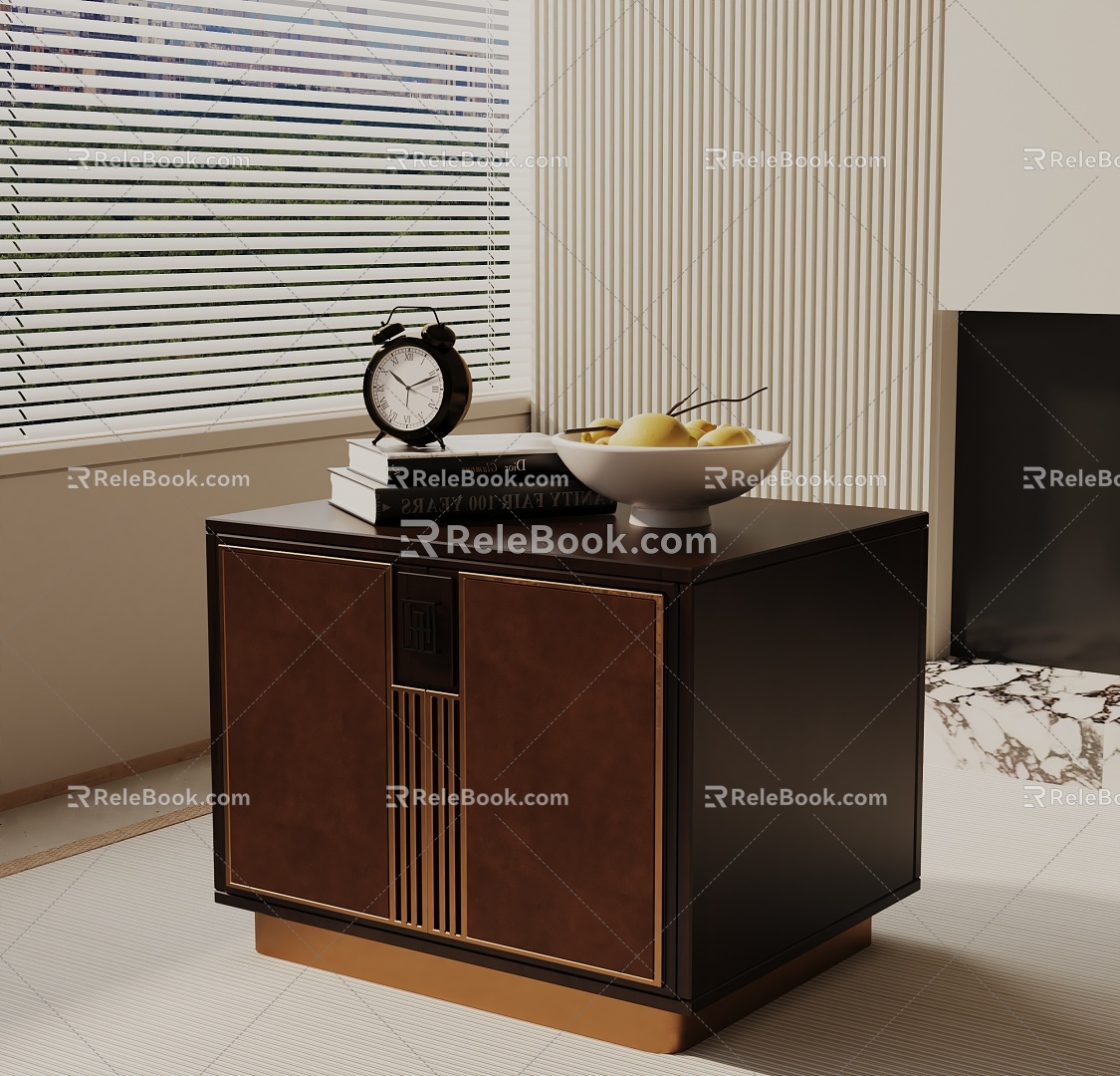 Modern bedside table 3d model