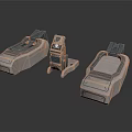 Industrial Mechanical Components In Grey Black With Structured Surfaces And Interfaces