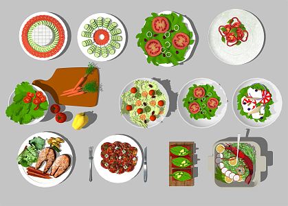 Modern Vegetables Fruit Vegetables 3d model