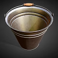 Industrial Equipment Heavy Duty Metal Bucket With Wooden Handle And Rigid Design