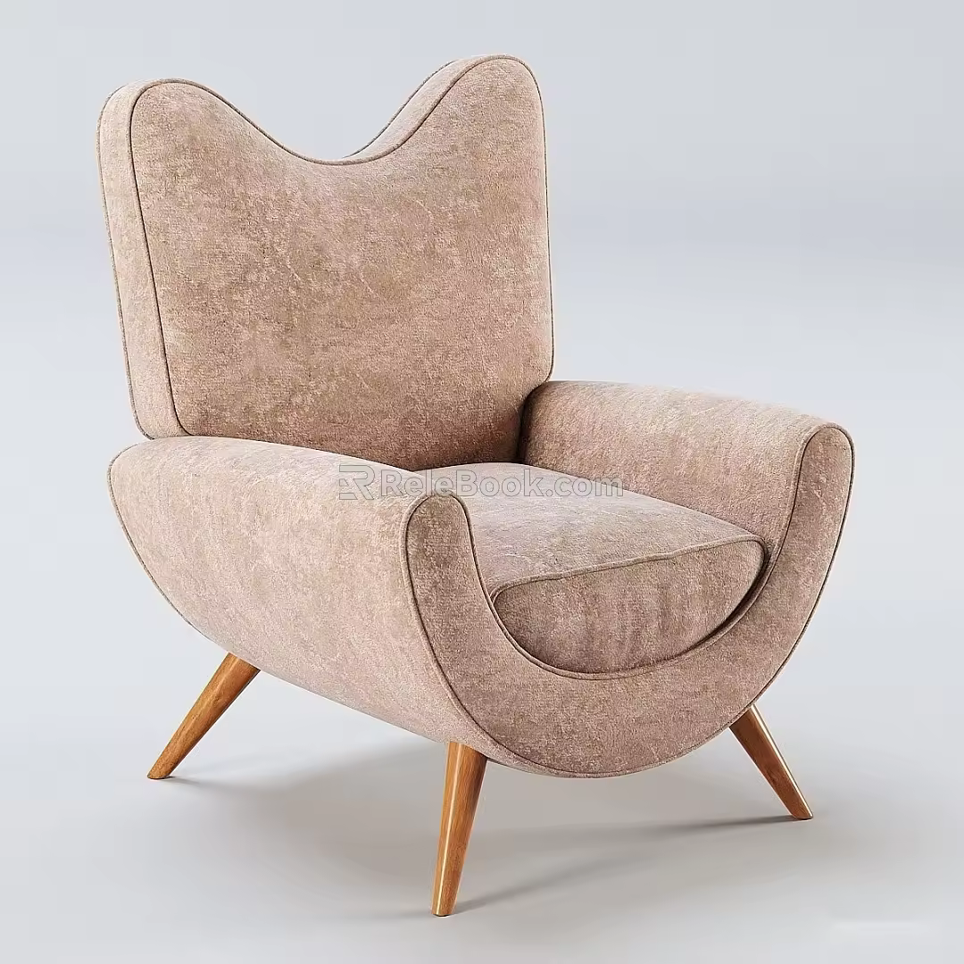 modern single sofa leisure sofa 3d model