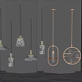 Modern chandelier 3d model