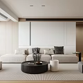 Guest Restaurant Sofa Coffee Table Dining Table and Chair Cabinet Sideboard Wine Cabinet Refrigerator Oven Kitchen Appliances Washing Machine 3d model