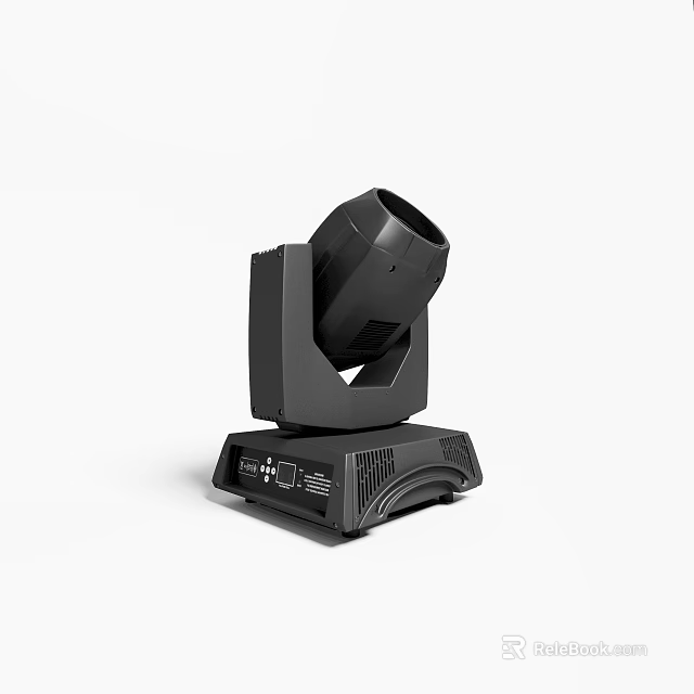 Black Moving Head Decorative Light With Stable Base For Stage Lighting 3d model 