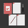 Modern Notebook Book Notepad Stationery 3d model